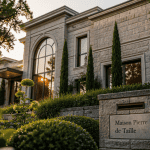 maison pierre de taille façade moderne jardin