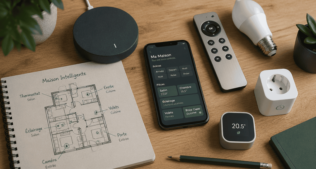 Système domotique et objets connectés sur bureau
