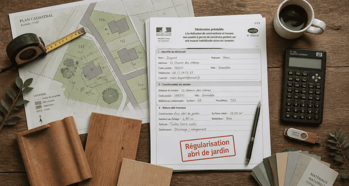 comment déclarer un abri de jardin déjà construit dossier Cerfa