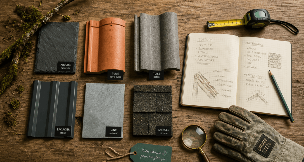 échantillons matériaux durée de vie toiture