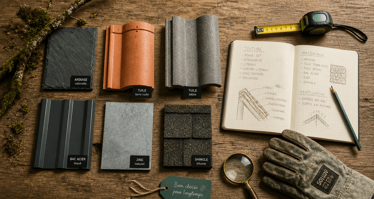 échantillons matériaux durée de vie toiture