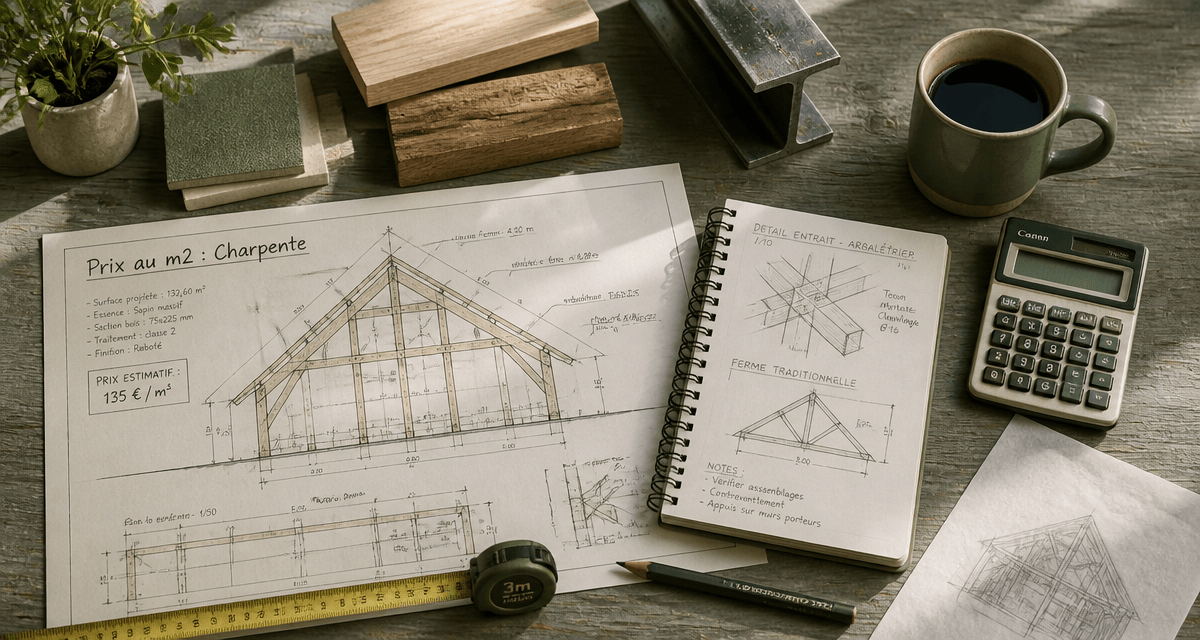 prix m2 charpente bureau architecte plans bois