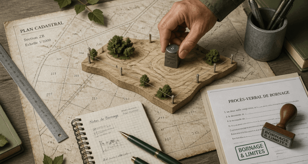 qui paie le bornage d'un terrain lors d'une vente sur plan cadastral