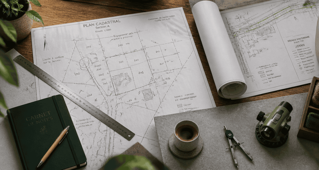 plan servitude de trefond sur bureau d'architecte