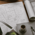 plan servitude de trefond sur bureau d'architecte