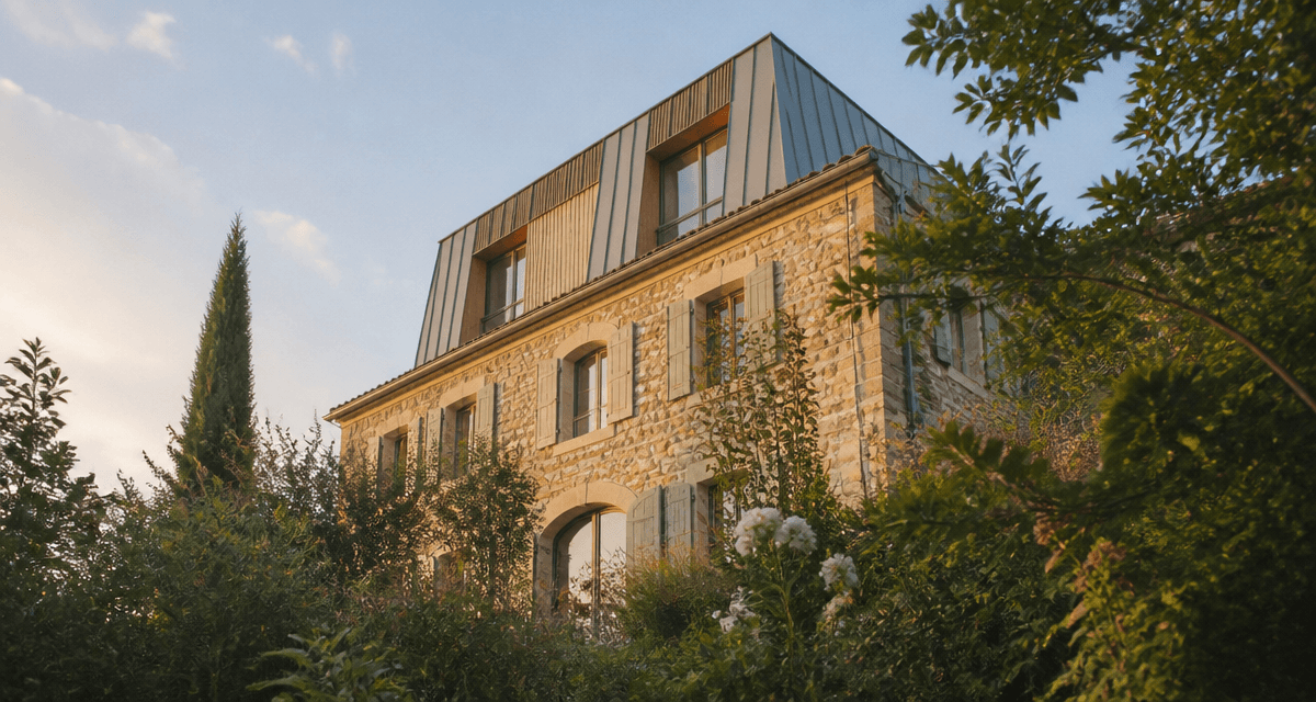 Surélévation maison ancienne en pierre et bois