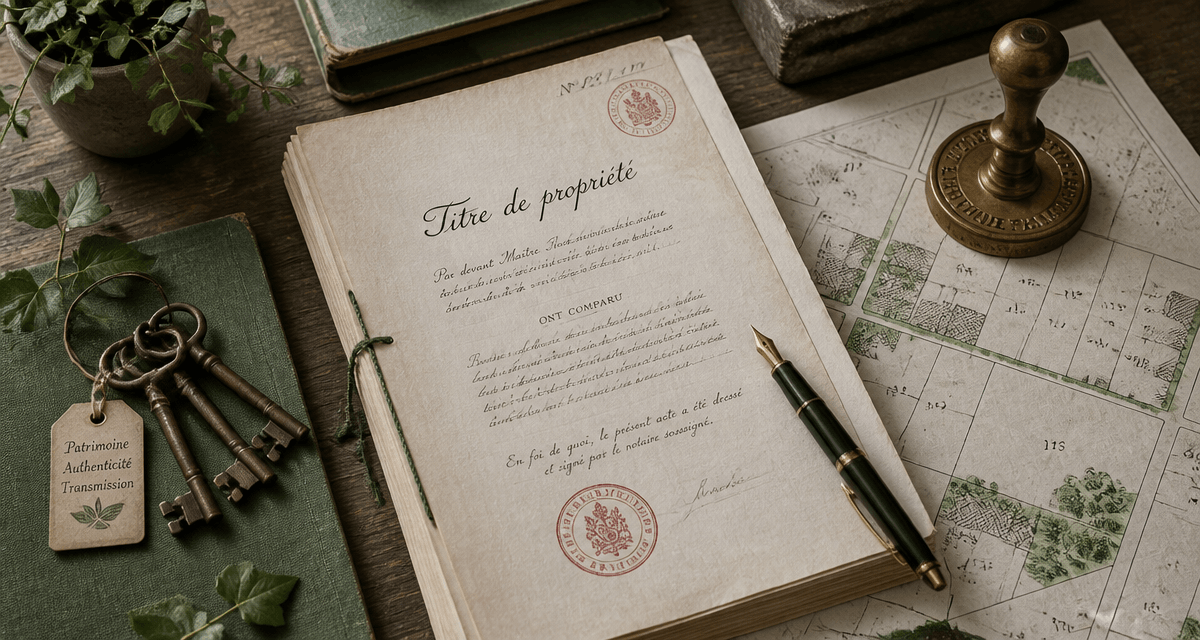 titre de propriété maison document clés plan notaire