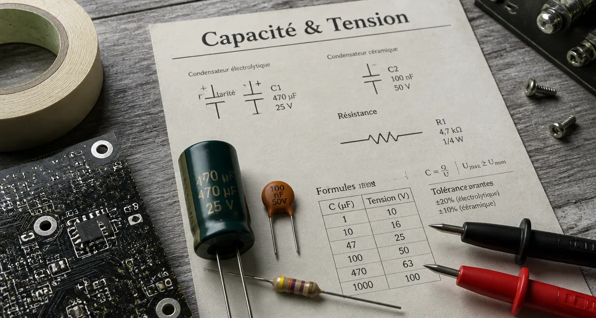 À quoi sert un condensateur : capacité et tension, diagnostic de panne
