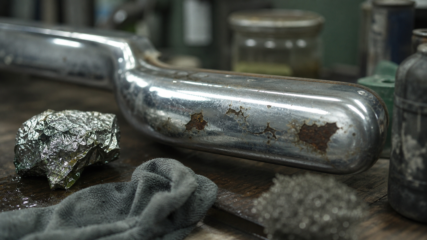 Comment nettoyer du chrome piqué : pare-chocs chromé piqué, taches de corrosion