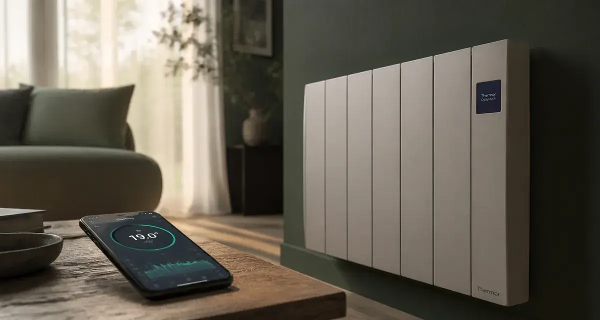 Radiateur connecté Thermor : smartphone et thermostat pour piloter le confort