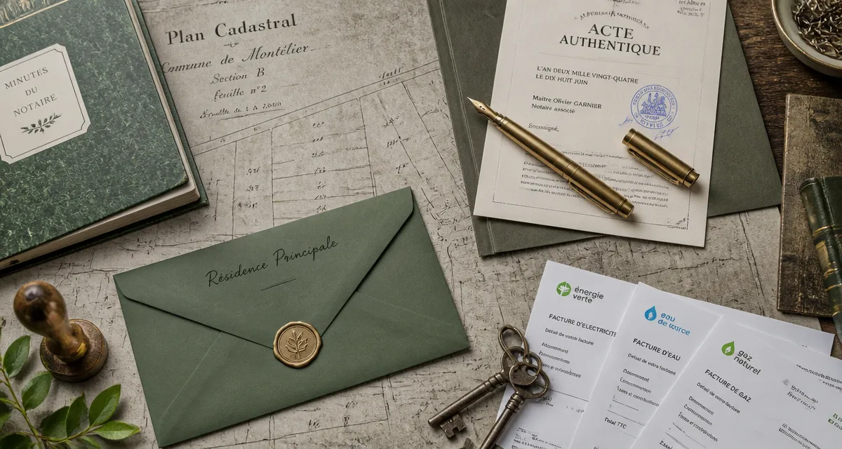 vente residence principale impots documents notaire