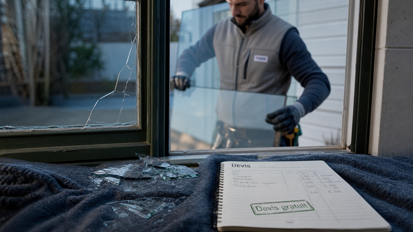 Vitrier Paris pas cher artisan : vitre cassée réparée rapidement