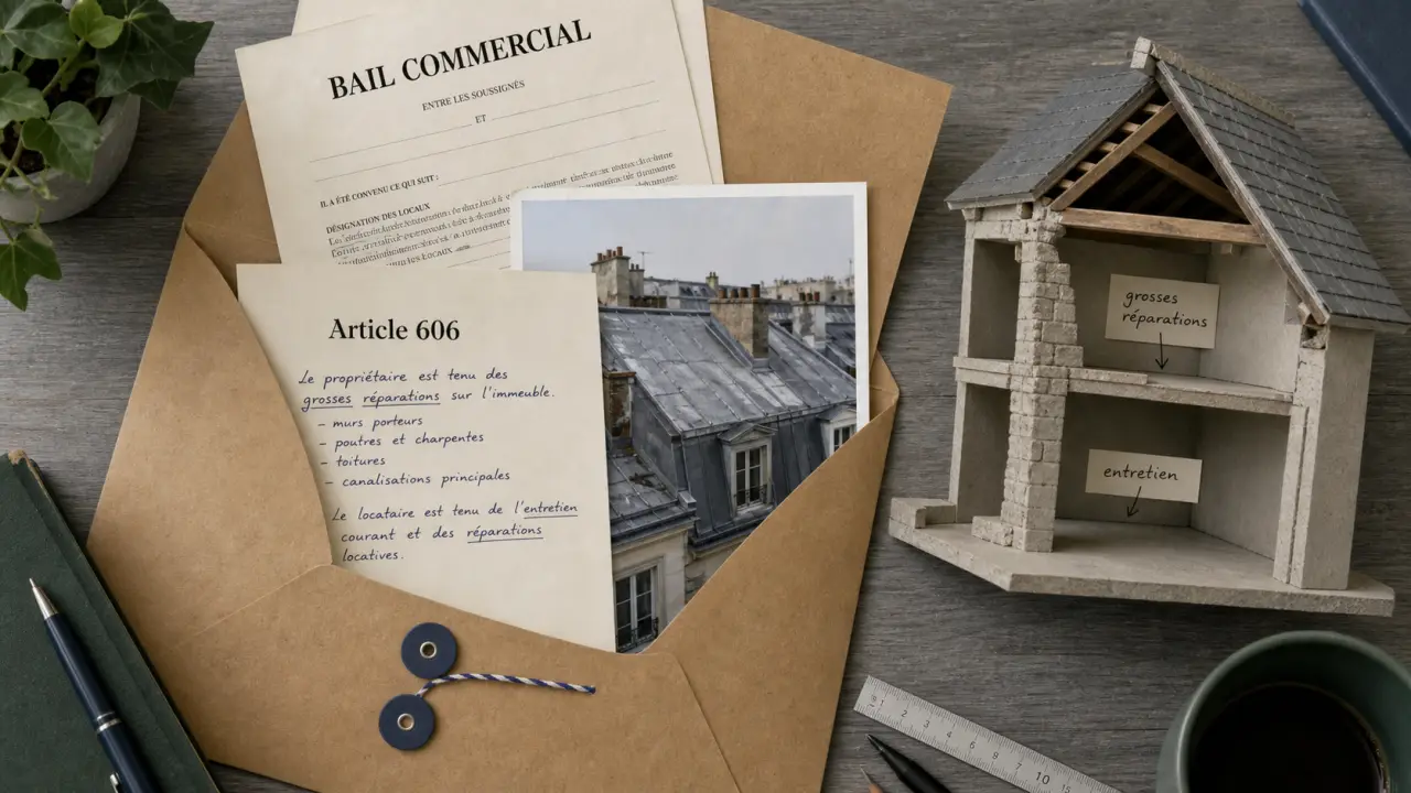 606 code civil et grosses réparations en bail commercial