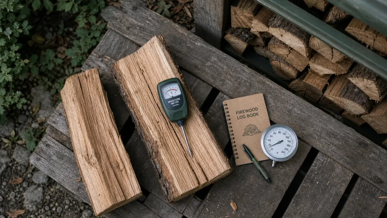 Bois de chauffage à 20 % d’humidité : temps de séchage bois de chauffage mesuré à l’humidimètre