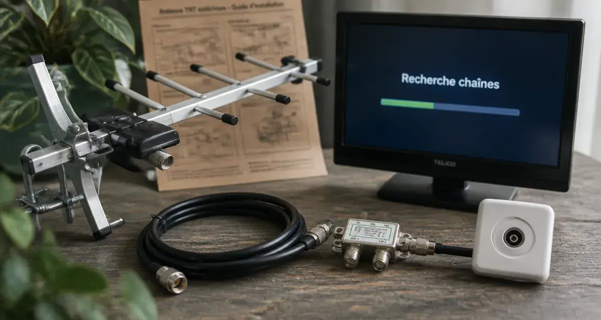 branchement antenne tv schema : schéma 4 pour TNT et perte signal