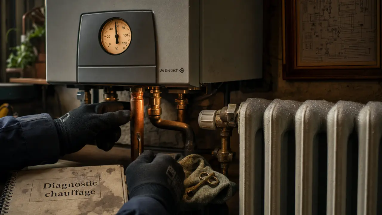 Chaudière tourne mais radiateur ne chauffe pas : diagnostic chauffage, radiateur froid