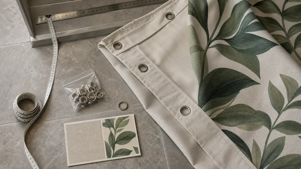 Photo pour personnaliser rideau de douche : taille, matière et entretien