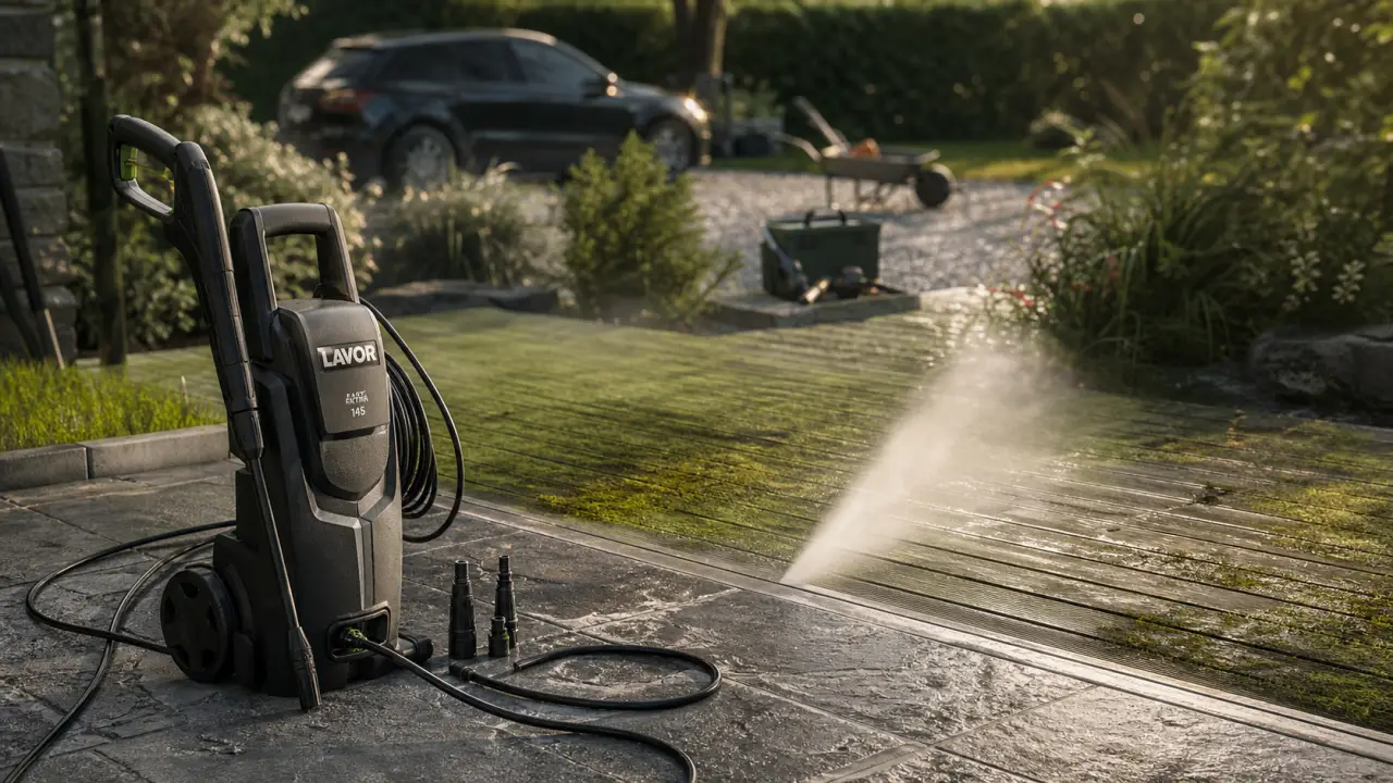 Comparatif nettoyeur haute pression achat : jet sur terrasse bois et mousse