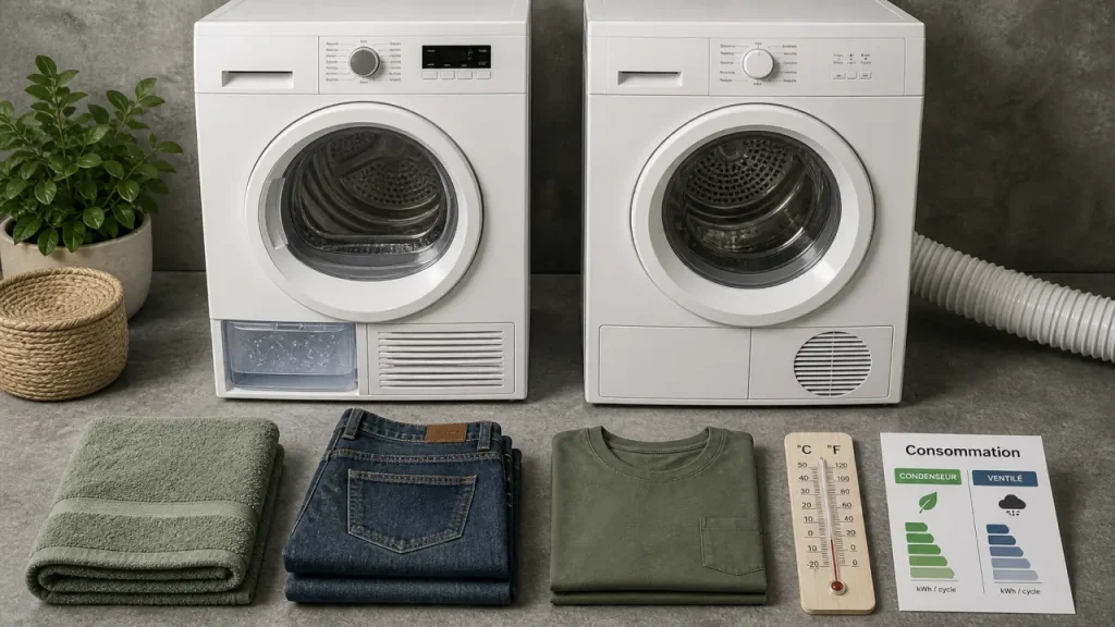 Sèche-linge à condensation ou à évacuation : la différence qui change l’installation et la facture