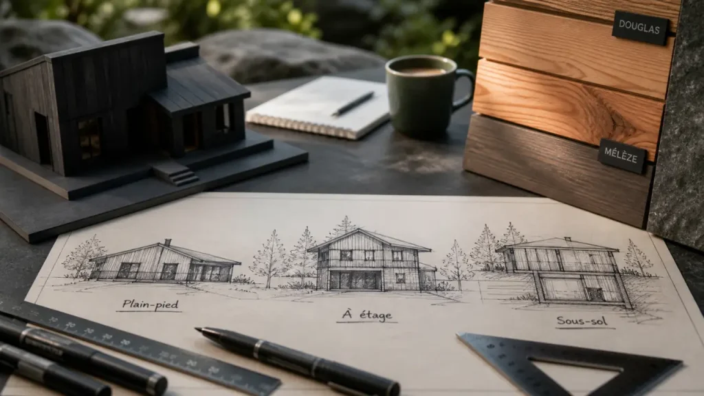 Plain-pied, étage ou chalet : quel plan de maison en bois choisir selon votre terrain ?