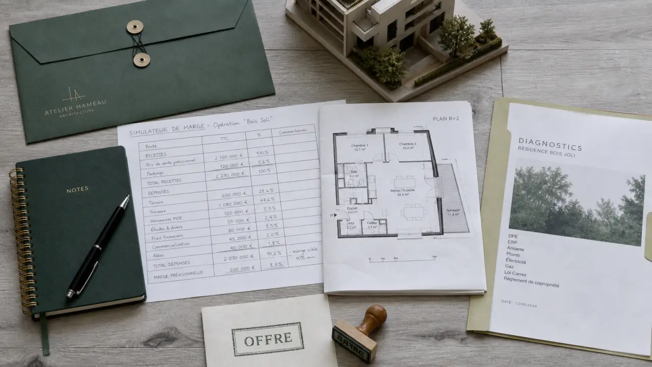 Négociation achat immobilier : offre de prix sur document