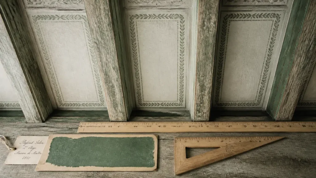 Plafond à la française : les repères pour reconnaître solives, entrevous et lumière