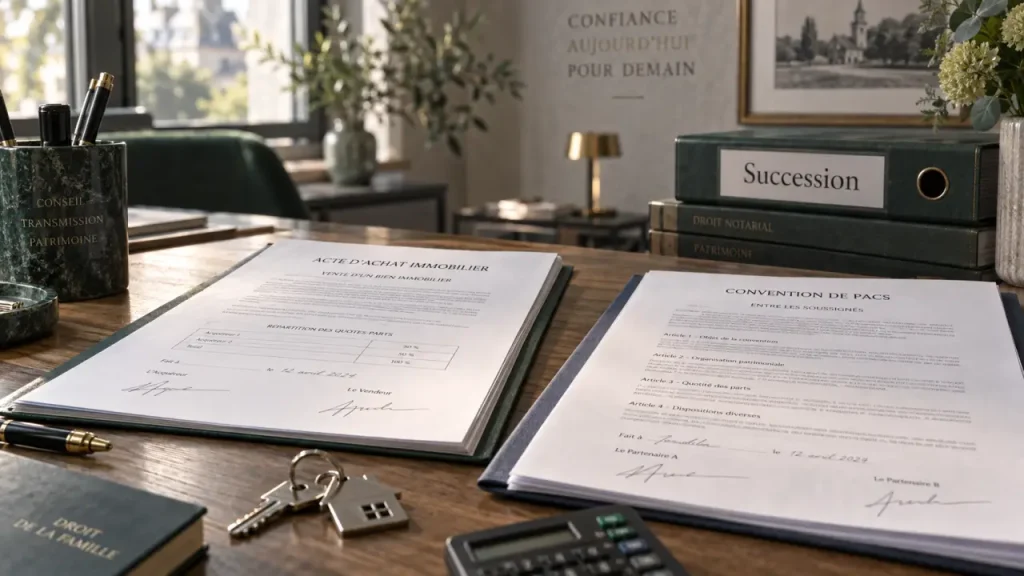 PACS et achat immobilier : propriétaire à deux, héritier à personne sans testament