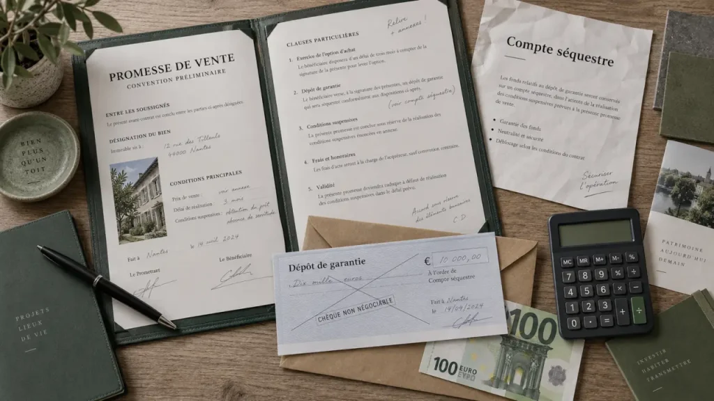 Dépôt de garantie achat immobilier : versez-le au séquestre, jamais directement au vendeur