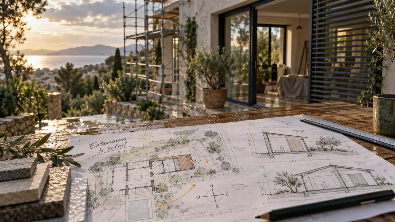 Extension maison Toulon : plan et chantier pour gagner de la place sans subir la chaleur